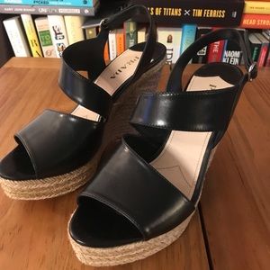 Genuine Prada leather wedges